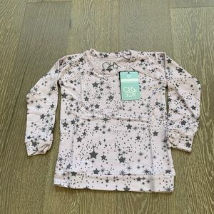 Chaser girls’ bliss knit bow detail sweatshirt